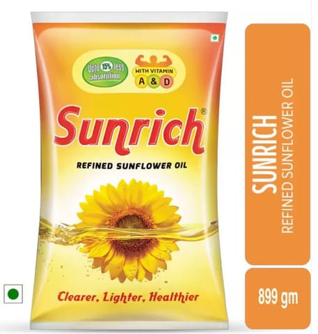 Sunrich Refined Sunflower Oil Pouch  (1 L)
